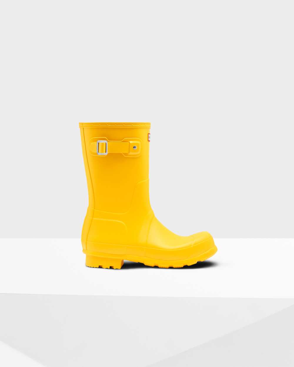 Hunter Original Short Men's Rain Boots NZ-02960J Yellow